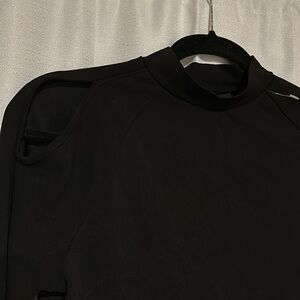 Donna Karan long sleeve top with shoulder cut out